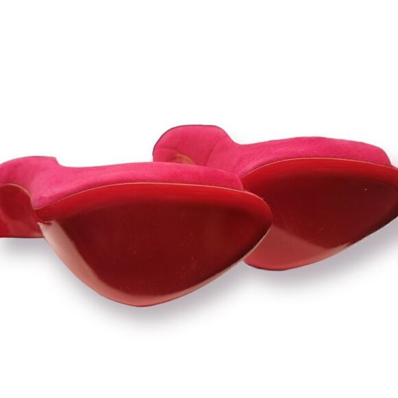 Christian Louboutin Pink Suede Hyper Prive Peep Toe Platform Pumps |Size: EU38| - Picture 8 of 9